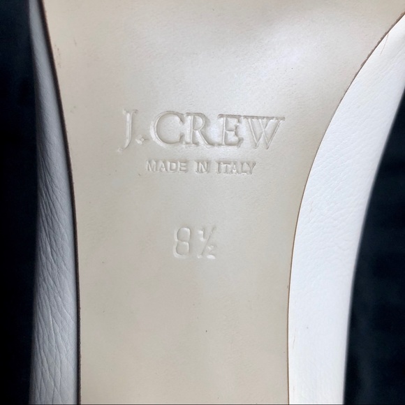 J. Crew Ivory Leather Peep Toe with Bow Heels - Picture 11 of 13